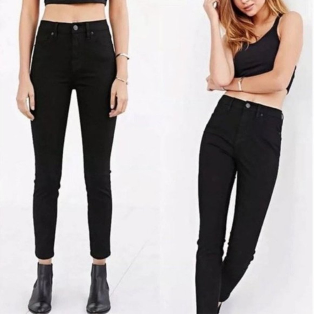 BDG Twig High Rise Skinny Jeans UO Black Size 25
